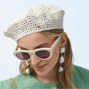 Lele Sadoughi Raffia Beret